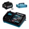 KIT MAKITA® XGT® BATERÍA BL4025(X2) 2.5AH + CARGADOR DC40RA + ESTUCHE MAKPAC 1