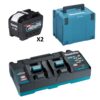 KIT MAKITA® XGT® BATERÍA BL4080F(X2) 8.0AH + CARGADOR DC40RB + ESTUCHE MAKPAC 4
