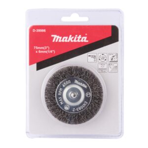 D-39986 CARDA DE ALAMBRE CIRCULAR MAKITA® PARA TALADRO 75MM, CEPILLO RIZADO, PARA METAL - Image 2
