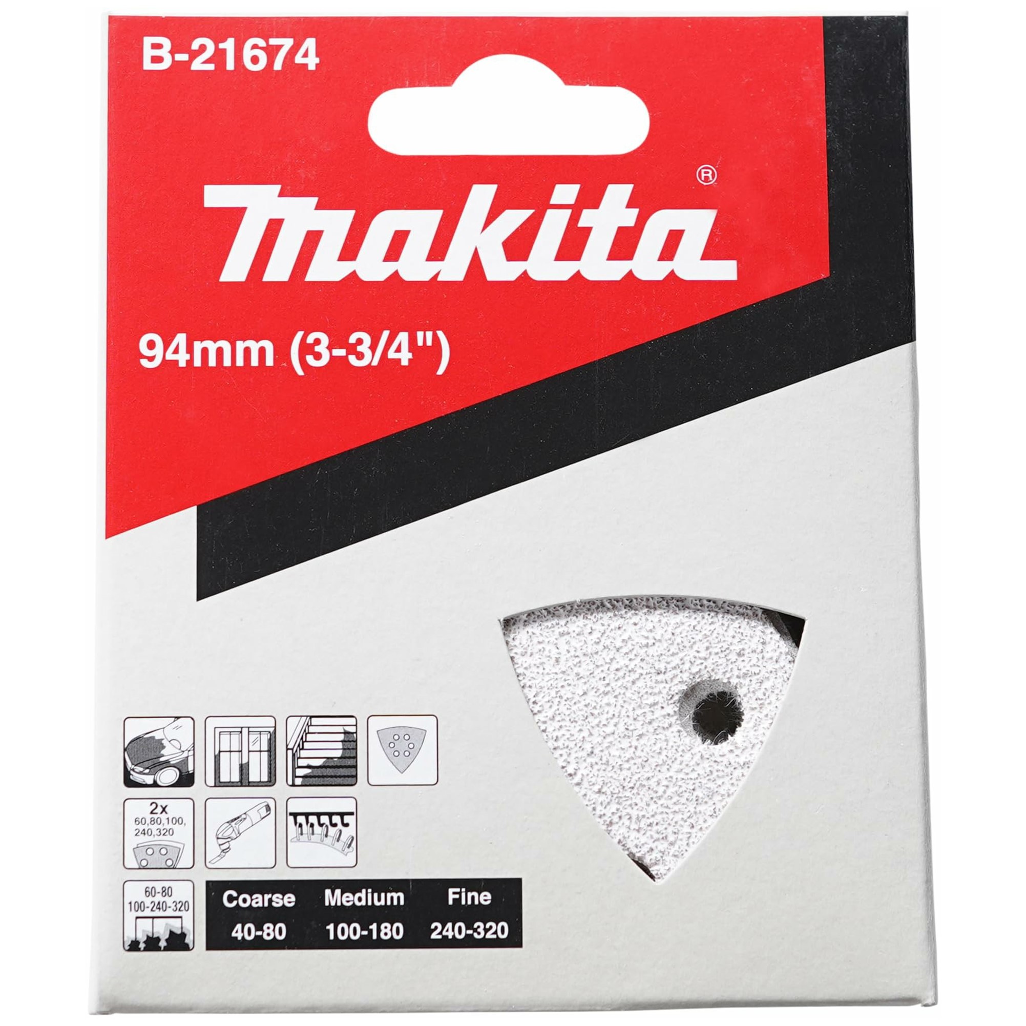 KREATOR Schleifpapier Handblock – 140x140x80 Mm, Körnung G60 – Für Farbe, Holz & Metall (5 Stück)