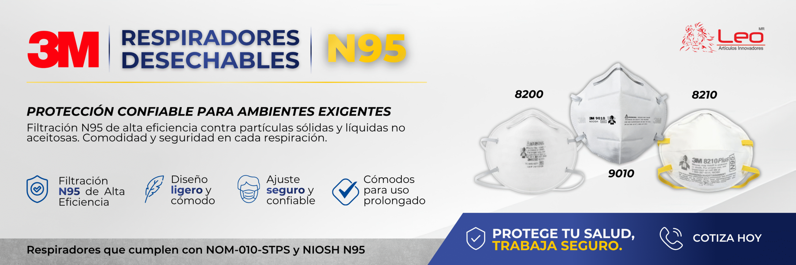 Respiradores desechables